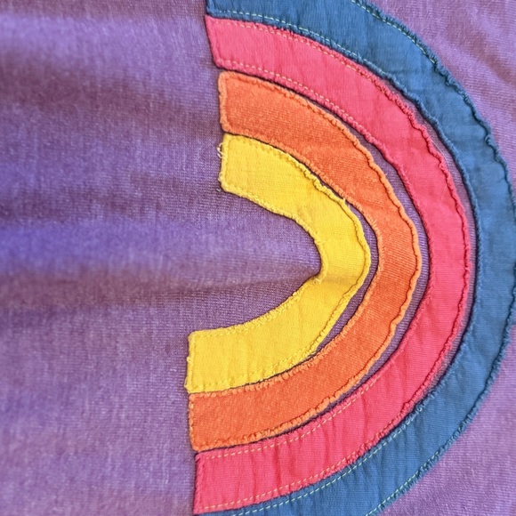 Aviator Nation Purple Sweatshirt with Rainbow Applique - Picture 4 of 5